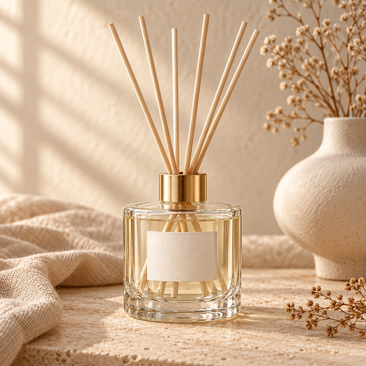 Difusor de aromas em uma composição acolhedora